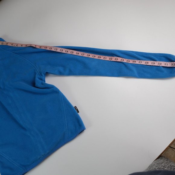 Adidas Jacket Pullover Women’s Size Small Fleece Quarter Zip Blue - Picture 11 of 11
